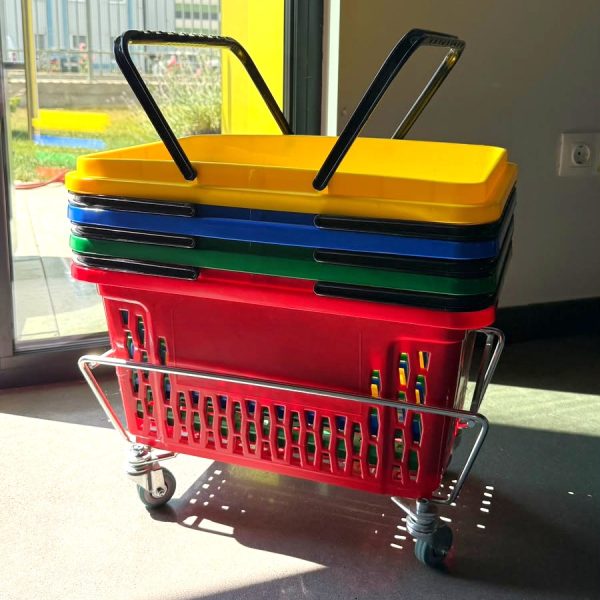 Coș de cumpărături din plastic cu două mânere, 22 litri 1