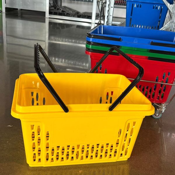 Coș de cumpărături din plastic cu două mânere, 22 litri 2