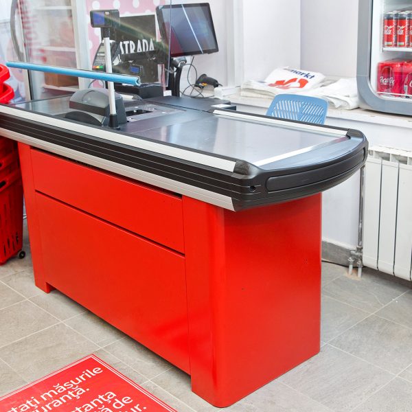 Masă casă de marcat compactă pentru retail de proximitate cu bandă transportoare scurtă 2