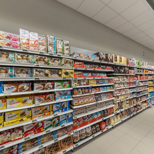 Raft de perete pentru magazin SIDAC, magazine alimentare 2